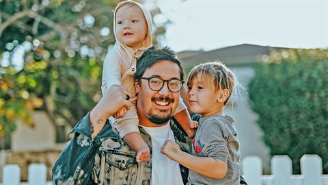 Father and kids