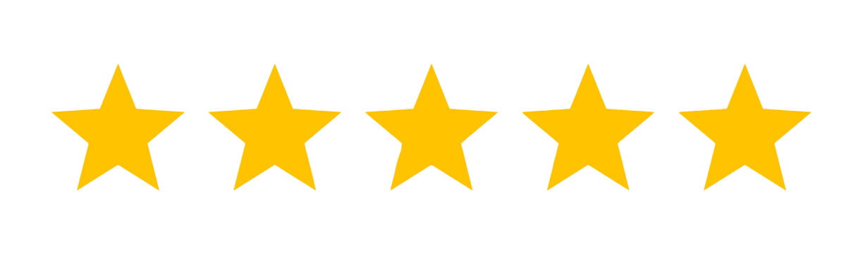A series of five golden stars
