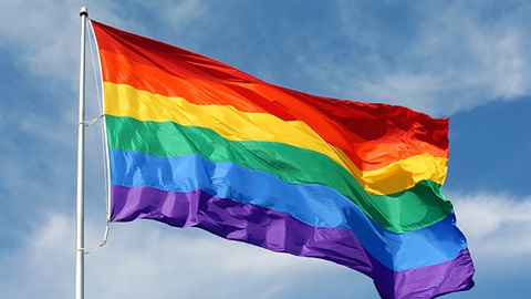 a rainbow flag