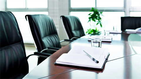 Meeting room desk and chairs