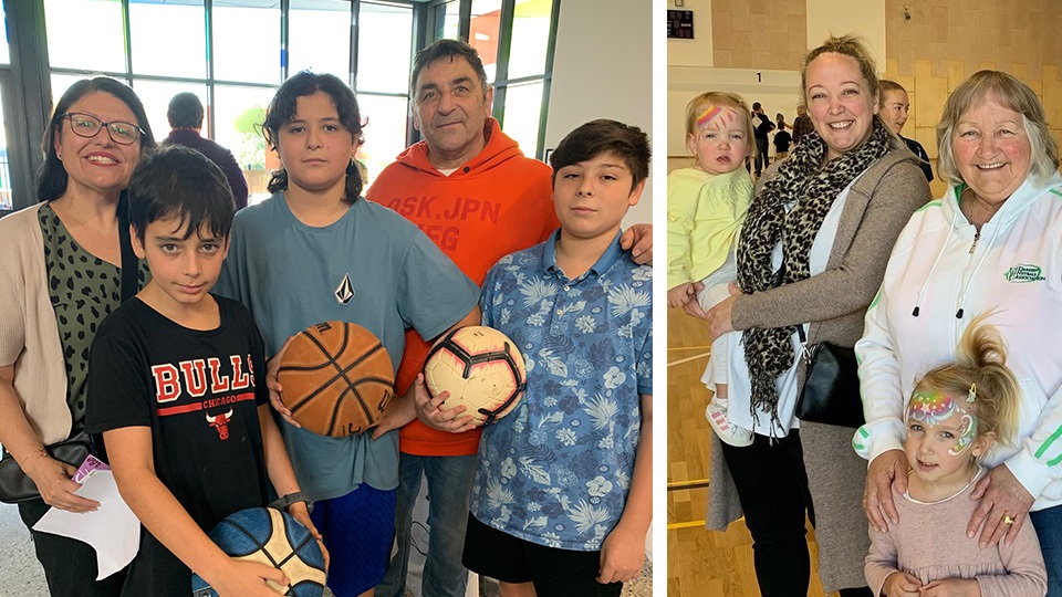 Families at Narrandjeri Stadium open day