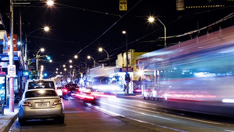 Generic image of darebin high street at night