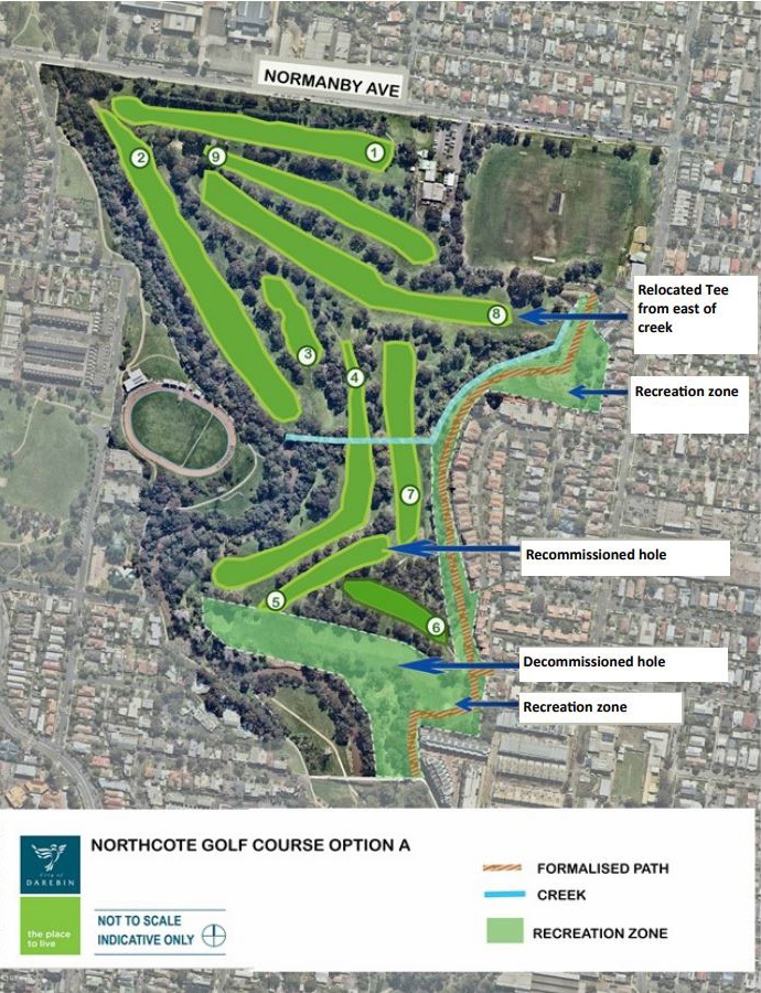 A map of the golf course