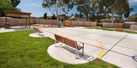 playground and benches