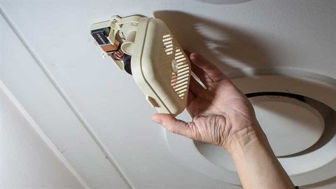 hand opening smoke alarm