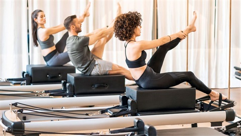 Reformer Pilates stock image RLC