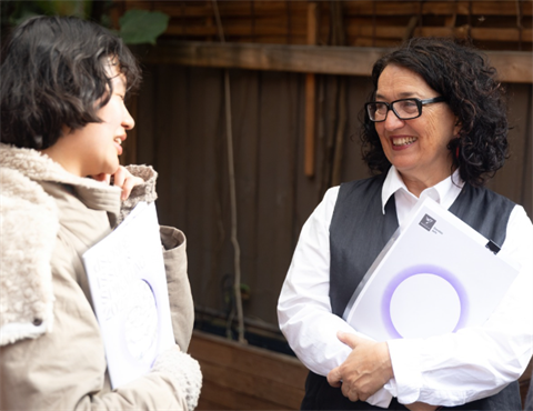 Mayor meeting with community member