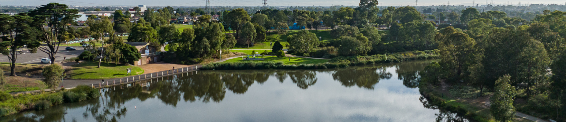 Aerial view of Darebin parklands