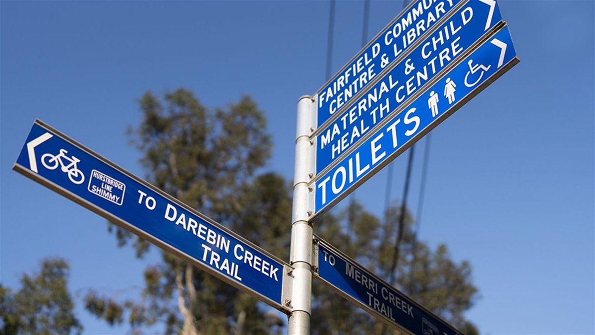 Street and directional signs City of Darebin