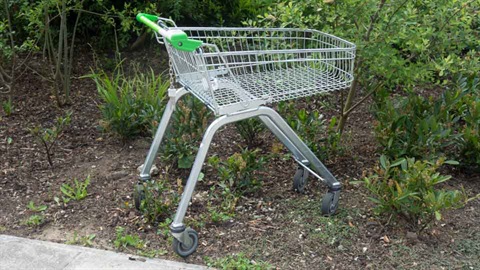 Abandoned shopping trolley