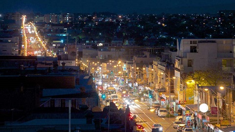 Commercial street at night