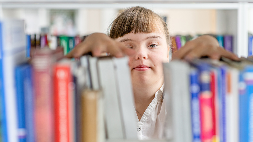person browsing shelves